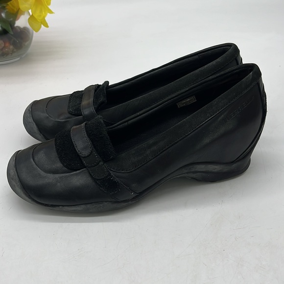 Merrell Black Slip On Wedge Loafer Air Cushion Footbed Sz 7. BLO3229E - Picture 3 of 8